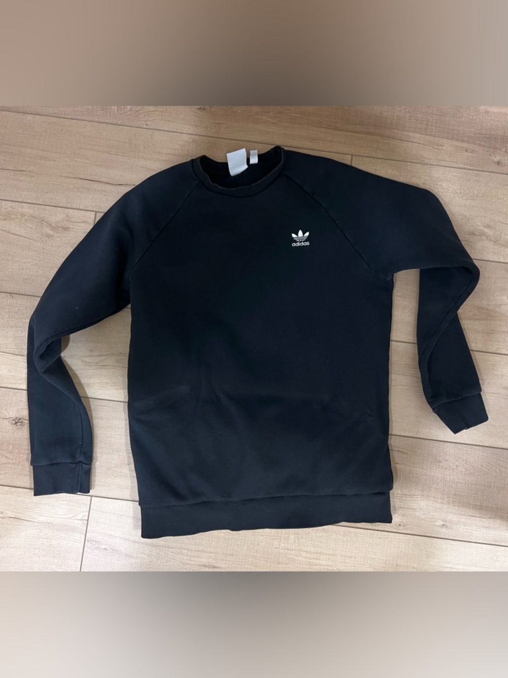 adidas Black Trefoil Logo Crewneck Sweatshirt